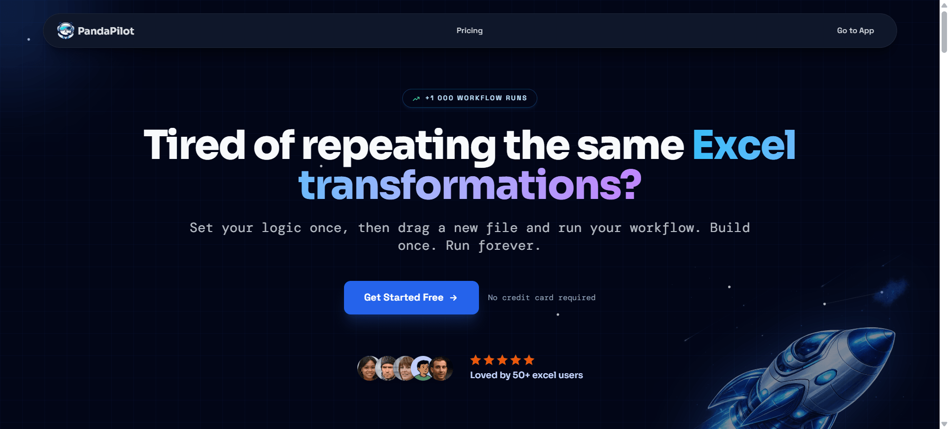 PandaPilot weboldal képernyőkép