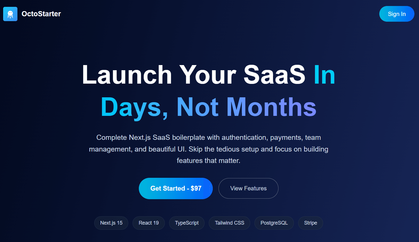 OctoStarter - SaaS Boilerplate